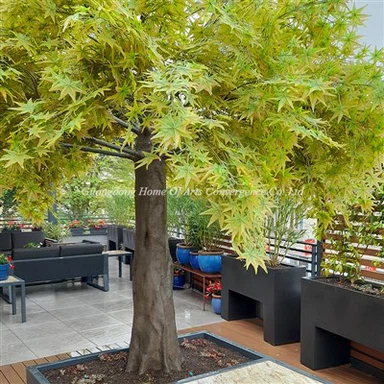 Umelý zelený javorový list